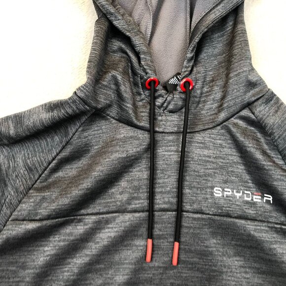 Spyder Active Mens Hoodie Sweatshirt Large Pullover Activewear Workout Gray - Picture 7 of 12